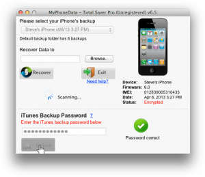 Decrypt iPhone backup