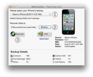 Steps to recover iPhone data